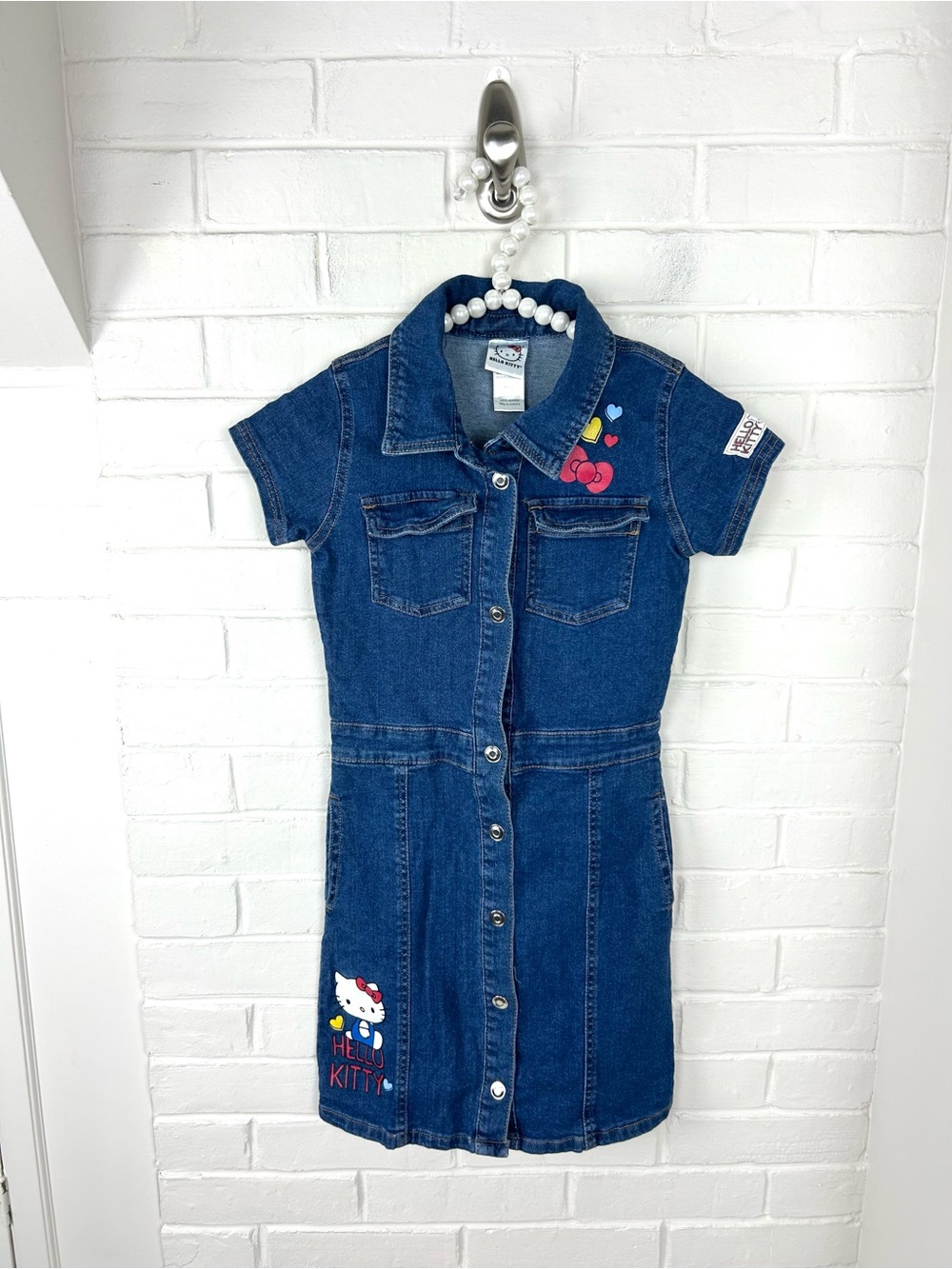 Hello Kitty Girls Denim Dress Size 10